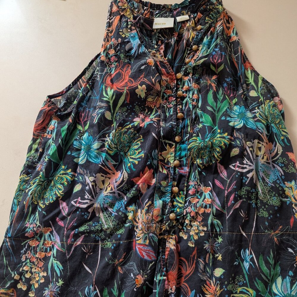 Anthropologie Maeve button down tank Women's S
